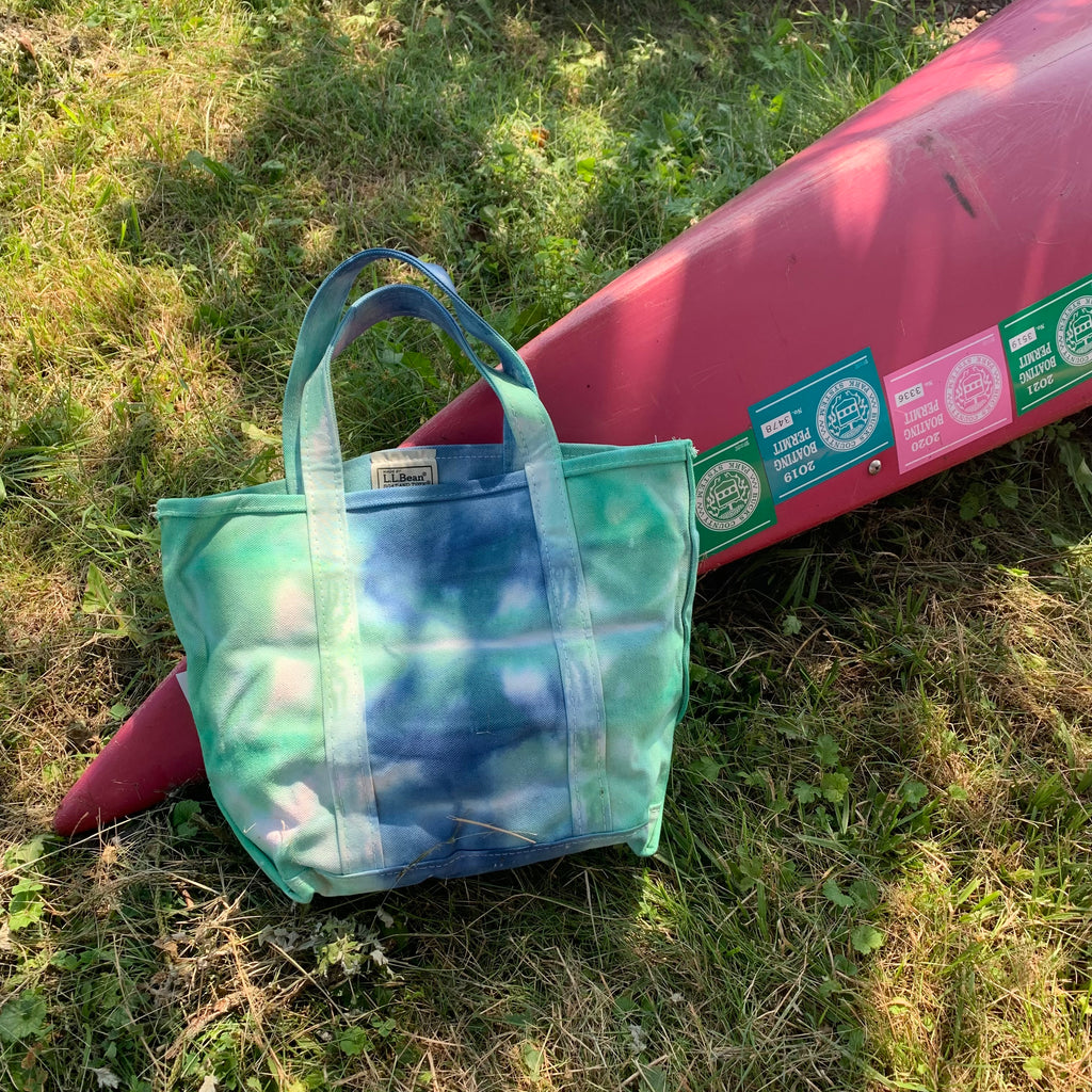 Reworked Tie Dye LL Bean Boat and Tote – For Good Luck